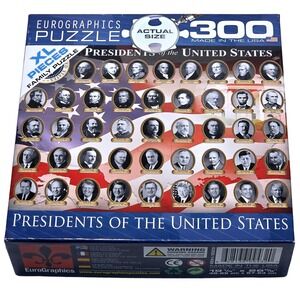 EuroGraphics Presidents Of The United States 300 XL Piece Puzzle EUC 19in x 26in